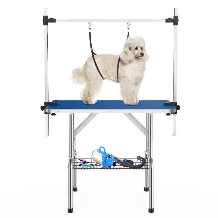 Adjustable height discount grooming table